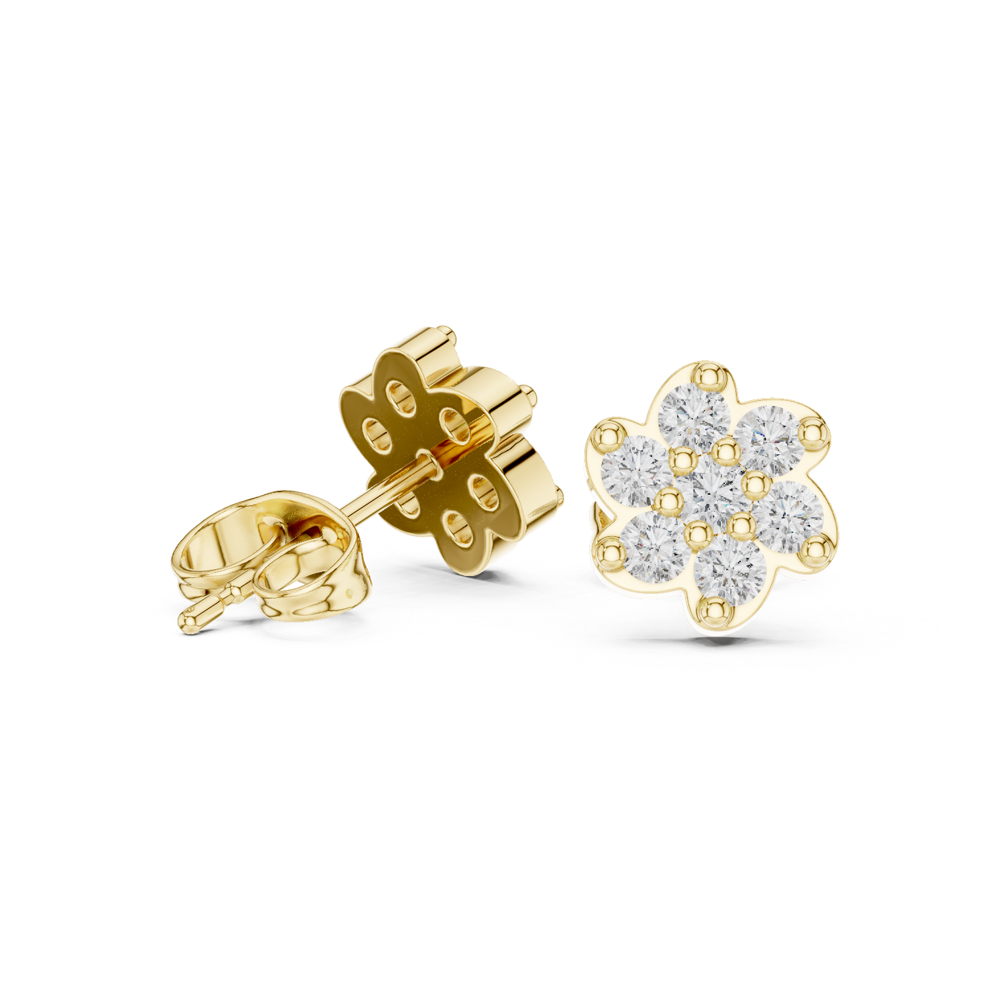 Luminous Petal Diamonds | Crown Jewel Studs | Exalted Luxury Craftsmanship