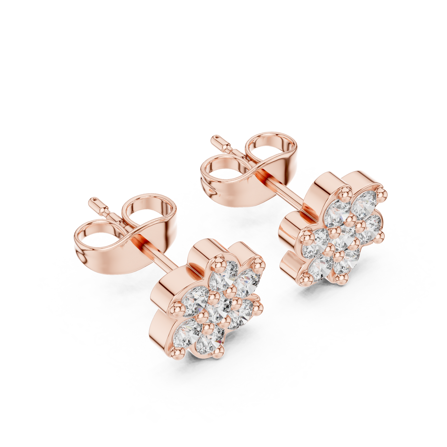 Luminous Petal Diamonds | Crown Jewel Studs | Exalted Luxury Craftsmanship