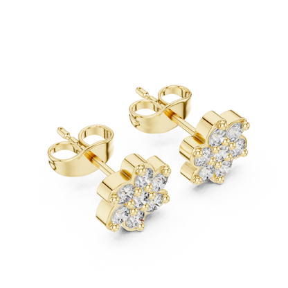 Luminous Petal Diamonds | Crown Jewel Studs | Exalted Luxury Craftsmanship