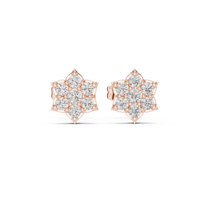 Rare Diamond Earrings | Couture Floral Design | Unmatched Sparkle For Royal Souls