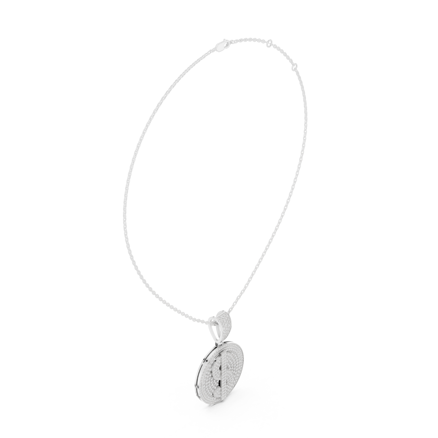 Elite Dollar Icon Iced Diamond Pendant Luxury Status Street Jewelry Statement