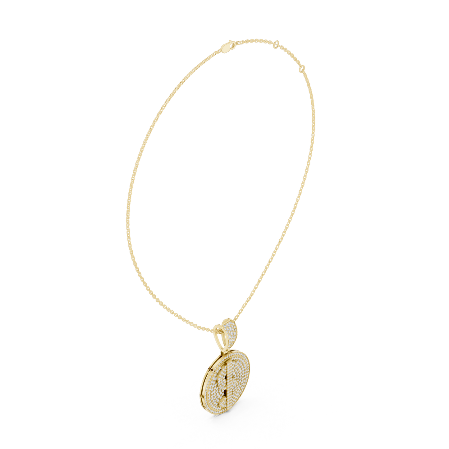 Elite Dollar Icon Iced Diamond Pendant Luxury Status Street Jewelry Statement