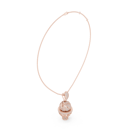 Basketball Icon Pendant Chain | Diamond Iced Luxury | Powerful Hip Hop Statement Necklace