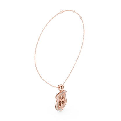 Nautical Anchor Shield Pendant | Diamond Studded Luxury Necklace | Bold Unisex Symbolic Jewelry Gift