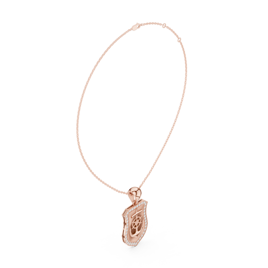 Nautical Anchor Shield Pendant | Diamond Studded Luxury Necklace | Bold Unisex Symbolic Jewelry Gift