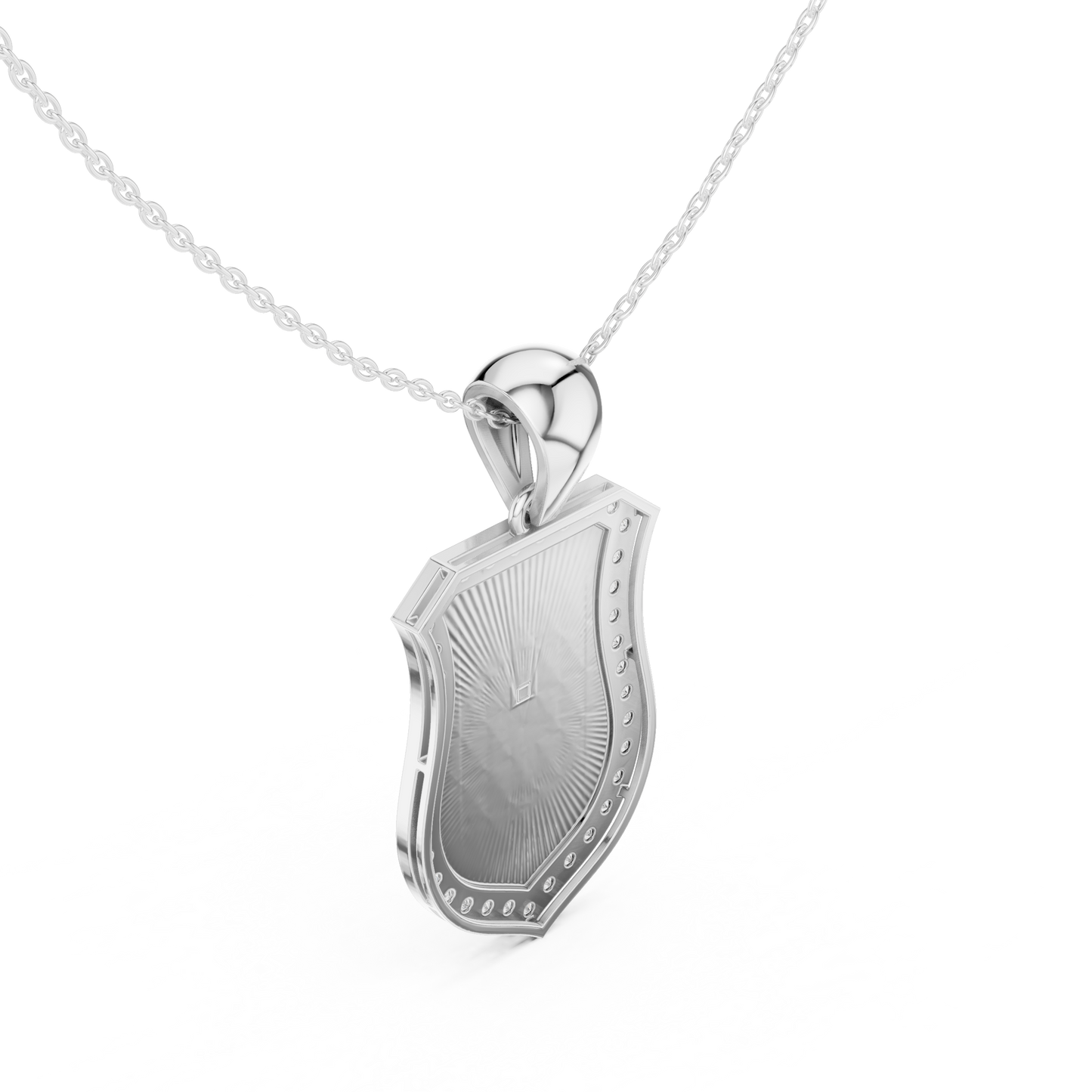 Nautical Anchor Shield Pendant | Diamond Studded Luxury Necklace | Bold Unisex Symbolic Jewelry Gift