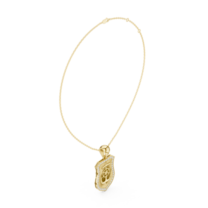 Nautical Anchor Shield Pendant | Diamond Studded Luxury Necklace | Bold Unisex Symbolic Jewelry Gift