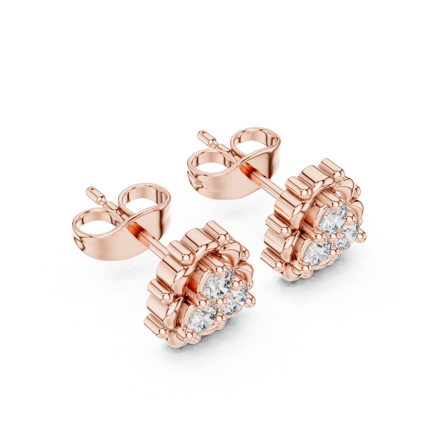 Trinity Diamond Clover Ring, 14K Gold Floral Cluster Ring, Minimalist Vintage-Inspired Promise Ring, Dainty Everyday Stack Ring