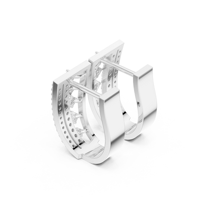 Neo-Couture Diamond Earrings | Precision-Set Luxury Gold | Limited Atelier Diamond Earrings | Contemporary Gold Heirloom