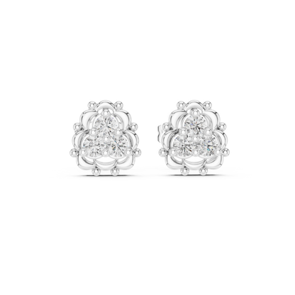 Trinity Diamond Clover Ring, 14K Gold Floral Cluster Ring, Minimalist Vintage-Inspired Promise Ring, Dainty Everyday Stack Ring