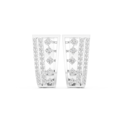 Neo-Couture Diamond Earrings | Precision-Set Luxury Gold | Limited Atelier Diamond Earrings | Contemporary Gold Heirloom