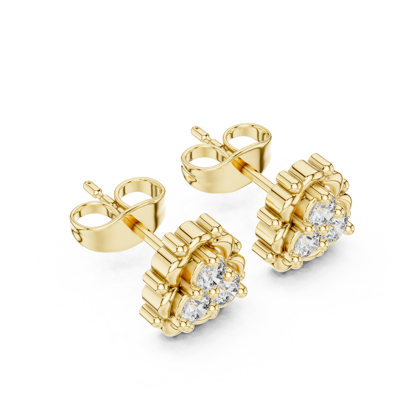 Trinity Diamond Clover Ring, 14K Gold Floral Cluster Ring, Minimalist Vintage-Inspired Promise Ring, Dainty Everyday Stack Ring