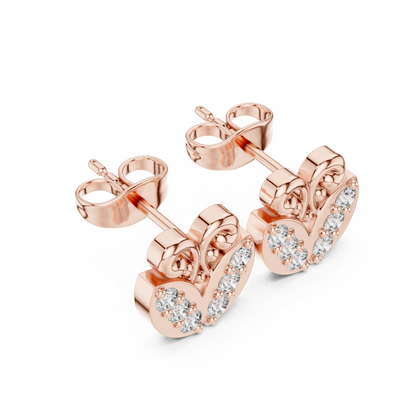 Moissanite Stud Earrings in Gold – Brilliant Sparkle Affordable Luxury Jewelry - Small Diamond Earrings for Women – Classic Gold Studs Everyday Wear