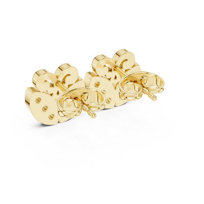 Moissanite Stud Earrings in Gold – Brilliant Sparkle Affordable Luxury Jewelry - Small Diamond Earrings for Women – Classic Gold Studs Everyday Wear