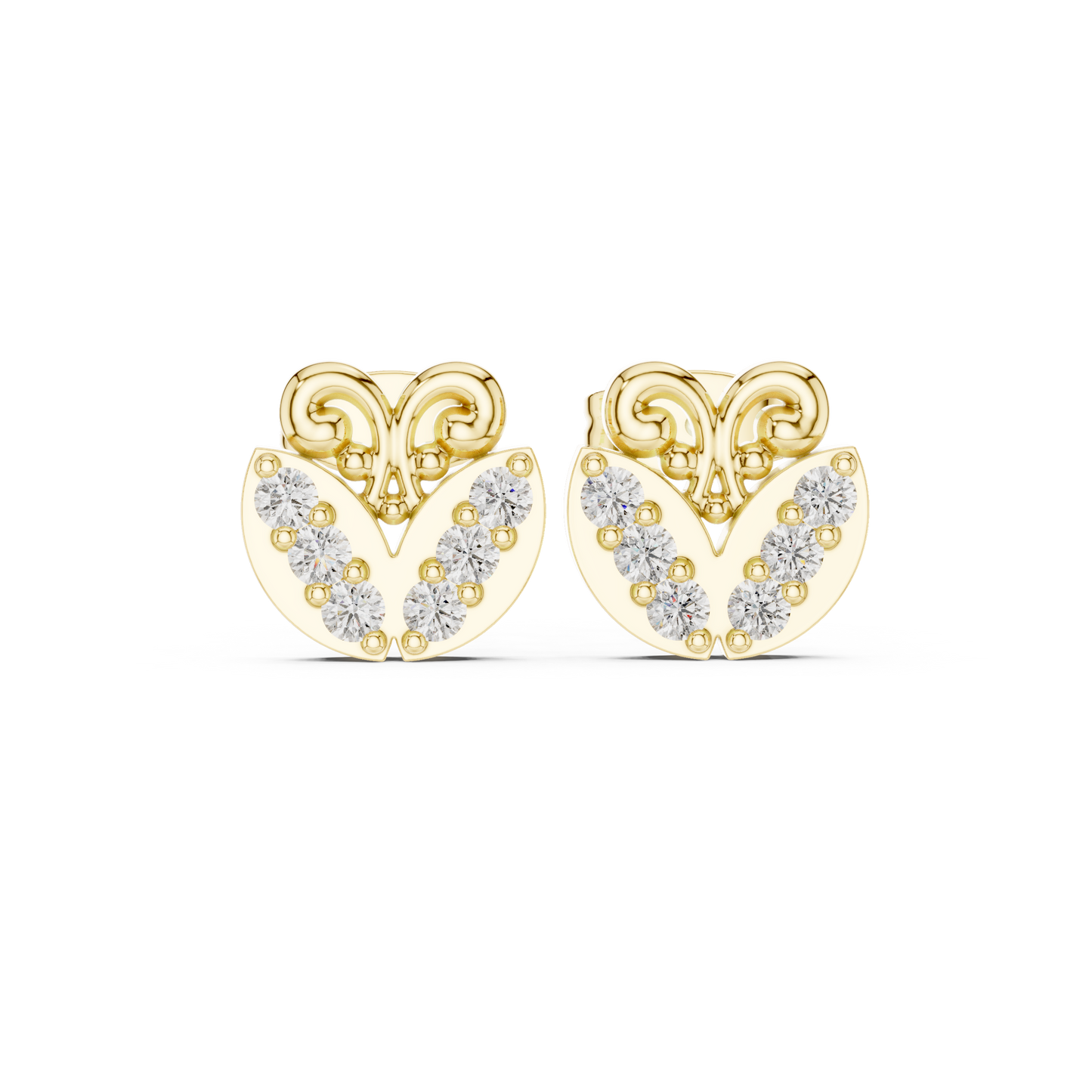 Moissanite Stud Earrings in Gold – Brilliant Sparkle Affordable Luxury Jewelry - Small Diamond Earrings for Women – Classic Gold Studs Everyday Wear