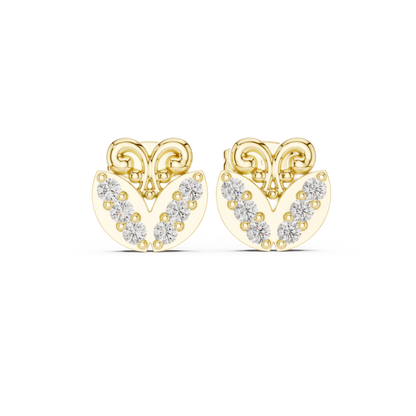 Moissanite Stud Earrings in Gold – Brilliant Sparkle Affordable Luxury Jewelry - Small Diamond Earrings for Women – Classic Gold Studs Everyday Wear