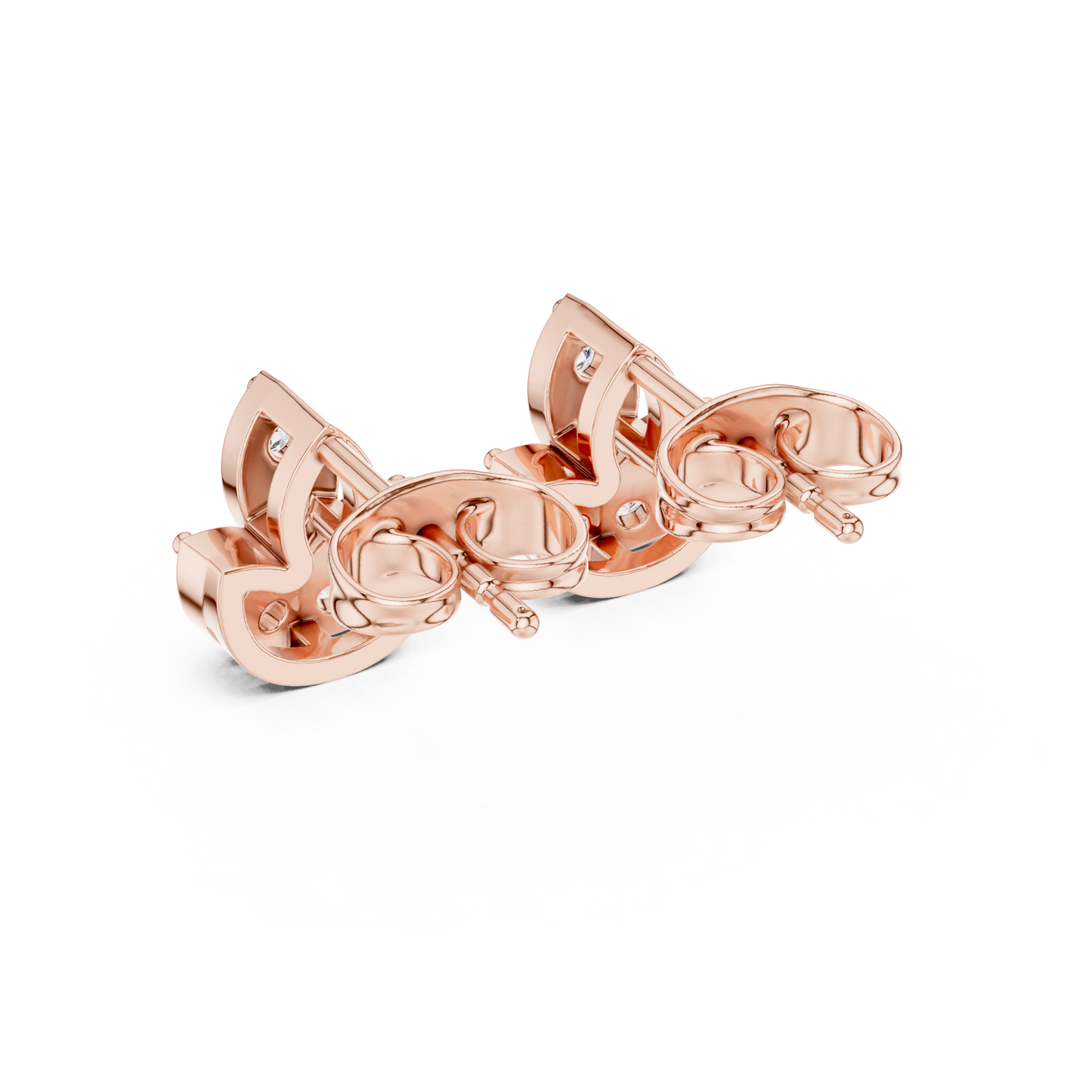 Investment-Grade Diamond Stud Earrings, Floral Gold Heirloom Jewelry - Collector’s Edition Diamond Flower Studs in Solid Gold