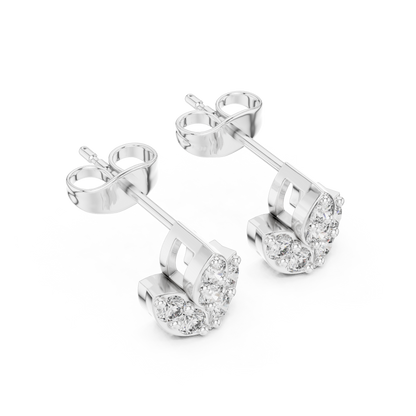 Investment-Grade Diamond Stud Earrings, Floral Gold Heirloom Jewelry - Collector’s Edition Diamond Flower Studs in Solid Gold