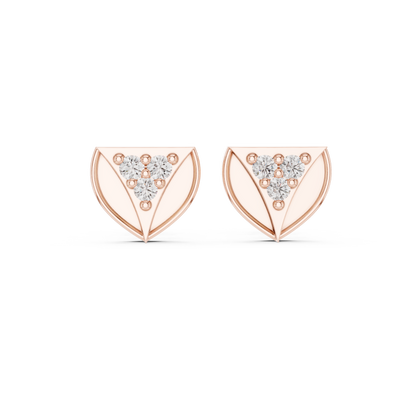 Museum-Grade Diamond Studs | Sculpted Gold Geometry | Rare Minimalist Jewelry