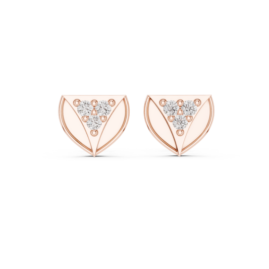 Museum-Grade Diamond Studs | Sculpted Gold Geometry | Rare Minimalist Jewelry