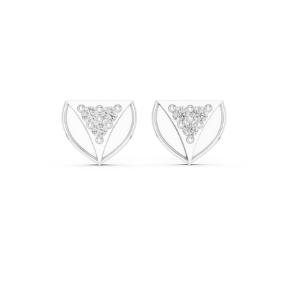 Museum-Grade Diamond Studs | Sculpted Gold Geometry | Rare Minimalist Jewelry