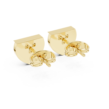 Museum-Grade Diamond Studs | Sculpted Gold Geometry | Rare Minimalist Jewelry