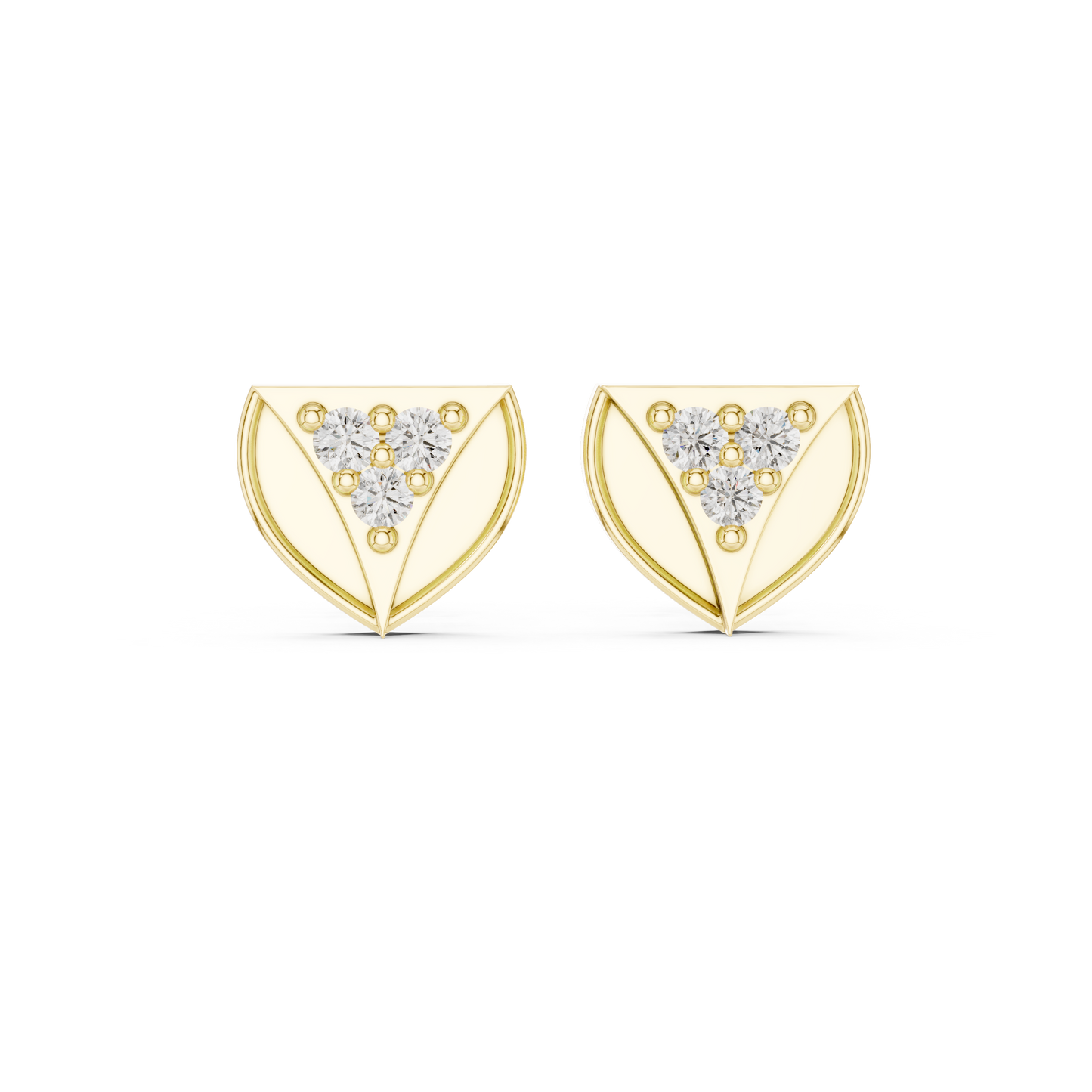 Museum-Grade Diamond Studs | Sculpted Gold Geometry | Rare Minimalist Jewelry