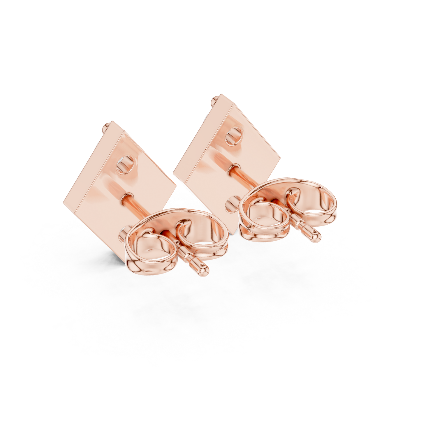 Sleek Diamond Stud Earrings | Contemporary Geometric Gold Fine Jewelry |  Diamond Bar Stud Earrings | Modern Gold Minimal Earrings for Work & Party