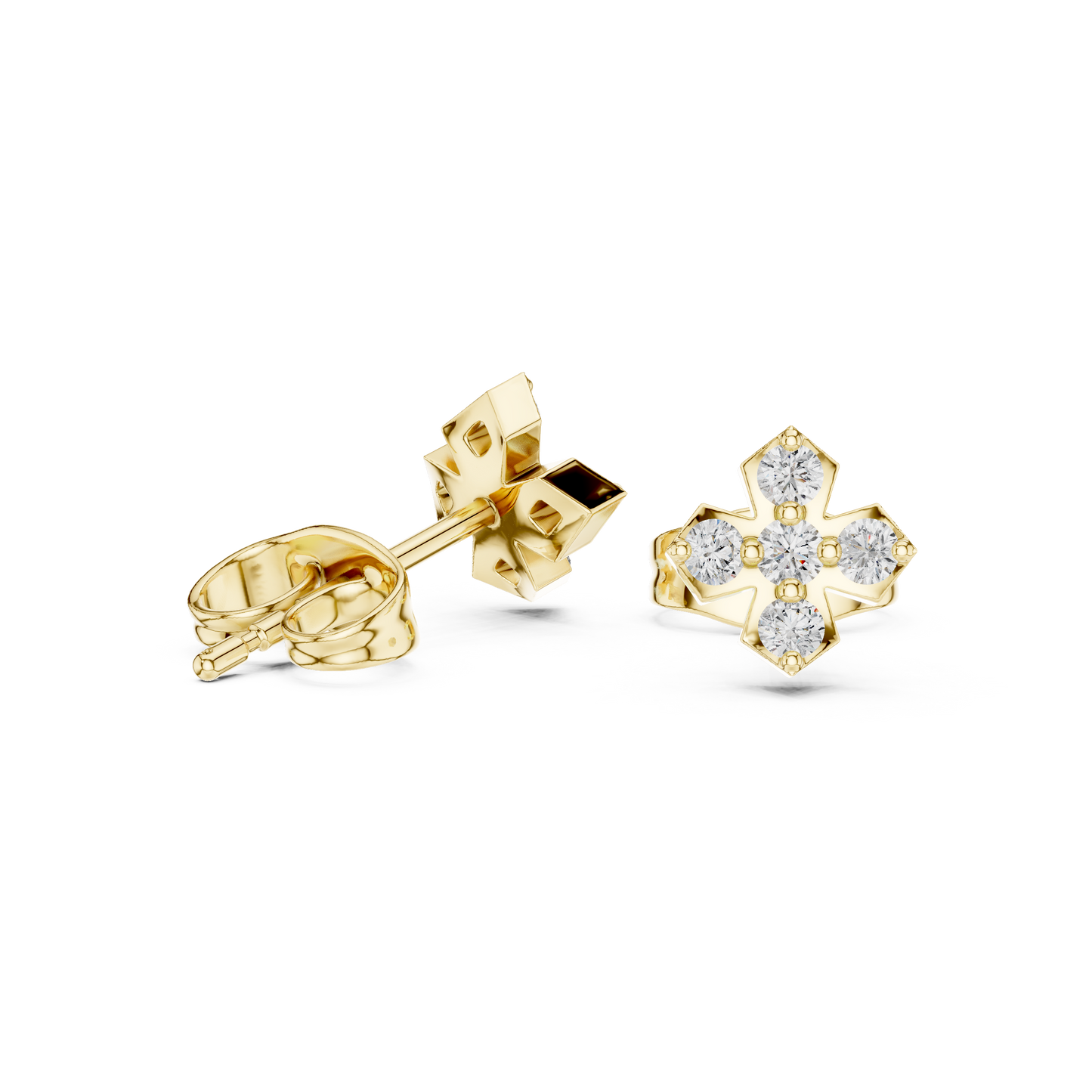 Sterling Silver Cross Earrings, Sparkly Cross Stud Earrings, Religious Earrings for Women, Minimal Cross Studs