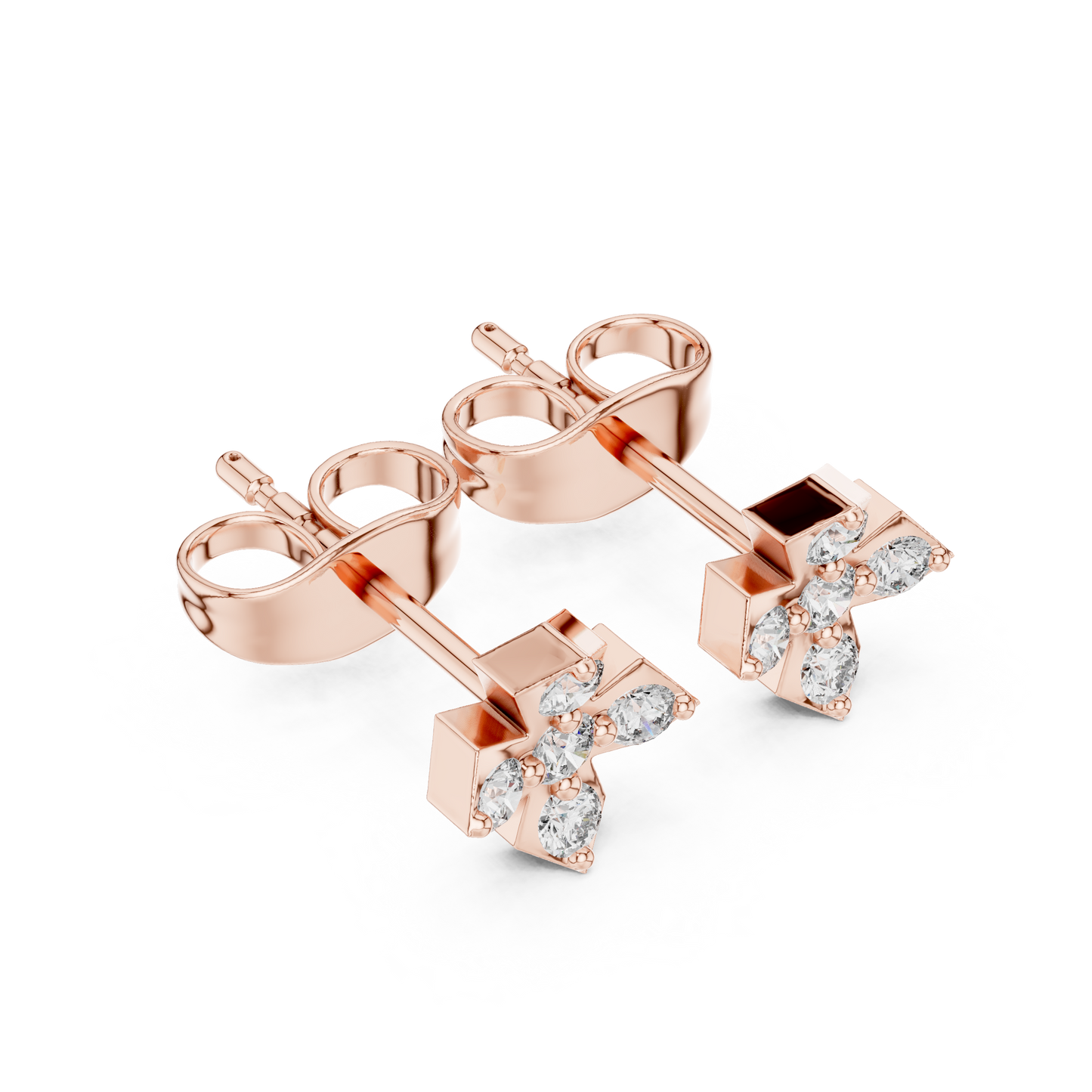 Sterling Silver Cross Earrings, Sparkly Cross Stud Earrings, Religious Earrings for Women, Minimal Cross Studs