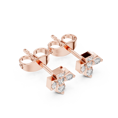 Sterling Silver Cross Earrings, Sparkly Cross Stud Earrings, Religious Earrings for Women, Minimal Cross Studs