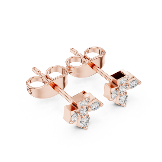 Sterling Silver Cross Earrings, Sparkly Cross Stud Earrings, Religious Earrings for Women, Minimal Cross Studs