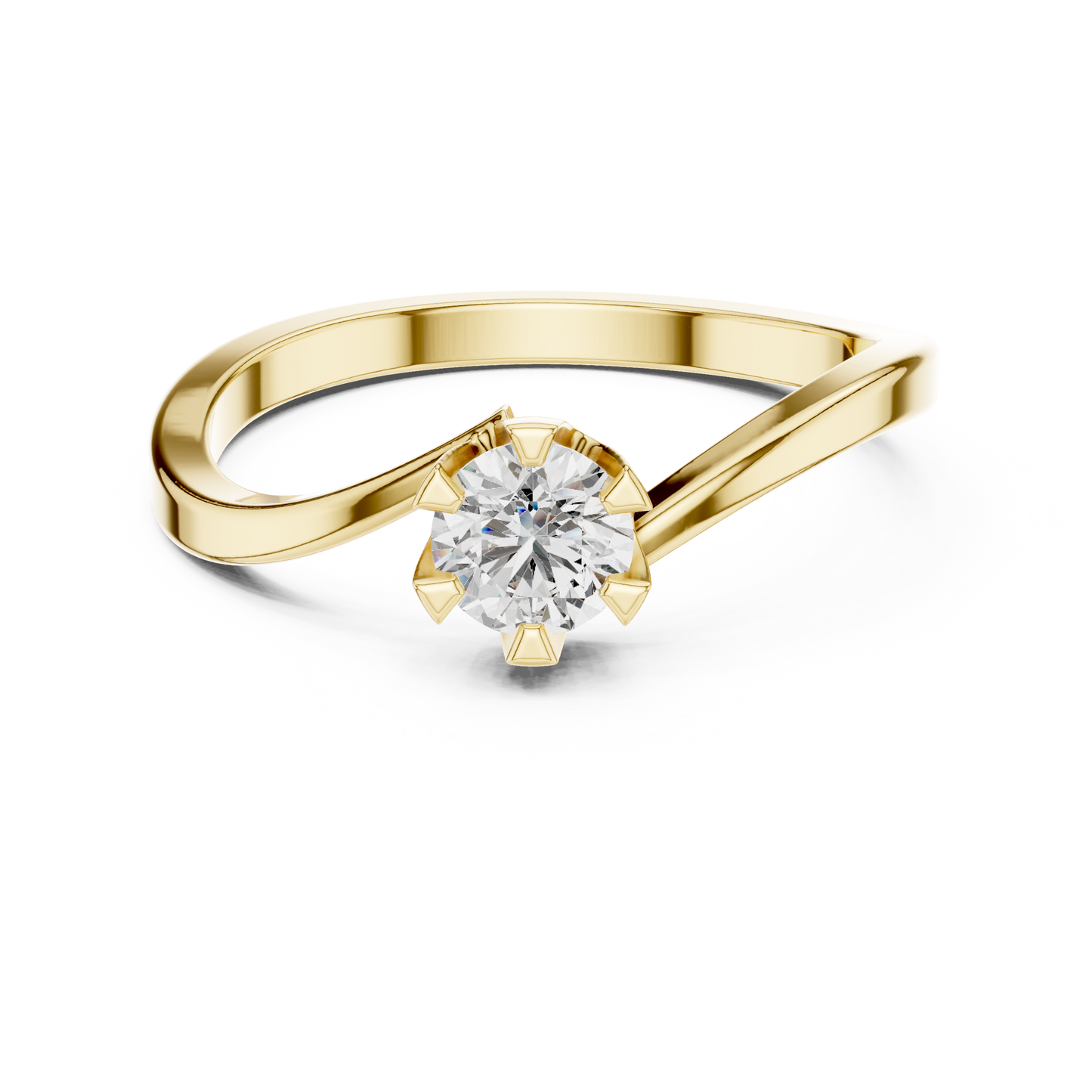 Astral Crown Diamond Ring | Rare Sculptural Gold Setting | Ultra Elite Engagement Signature