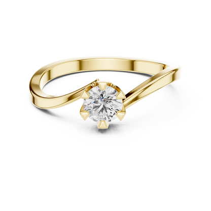 Astral Crown Diamond Ring | Rare Sculptural Gold Setting | Ultra Elite Engagement Signature