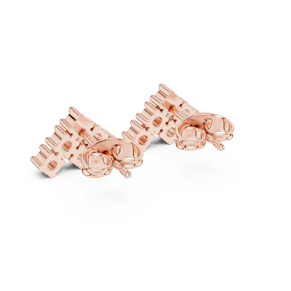 Wedding Day Diamond Stud Earrings, Classic CZ Cluster Studs, Simple Bridal Earrings, Silver Jewelry