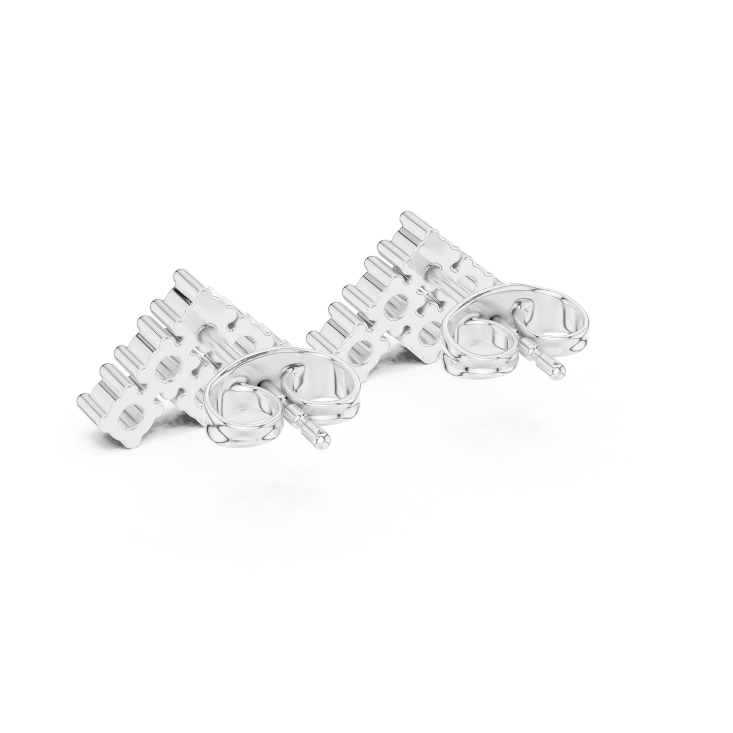 Wedding Day Diamond Stud Earrings, Classic CZ Cluster Studs, Simple Bridal Earrings, Silver Jewelry