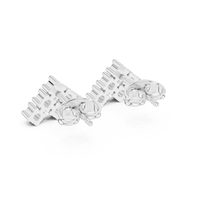 Wedding Day Diamond Stud Earrings, Classic CZ Cluster Studs, Simple Bridal Earrings, Silver Jewelry