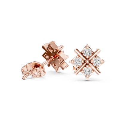 Sparkly Cross Stud Earrings – Small Diamond Look CZ Cross Earrings, Elegant Micro Stud Earrings