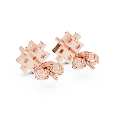 Sparkly Cross Stud Earrings – Small Diamond Look CZ Cross Earrings, Elegant Micro Stud Earrings