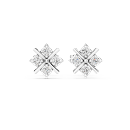 Sparkly Cross Stud Earrings – Small Diamond Look CZ Cross Earrings, Elegant Micro Stud Earrings