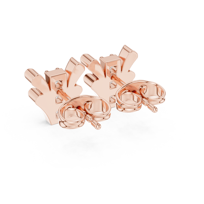 Fan-Flare Diamond Bar Studs • Modern Gold Earrings • Minimal Luxury Everyday Sparkle