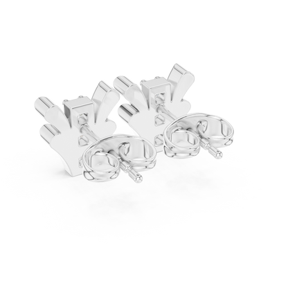 Fan-Flare Diamond Bar Studs • Modern Gold Earrings • Minimal Luxury Everyday Sparkle