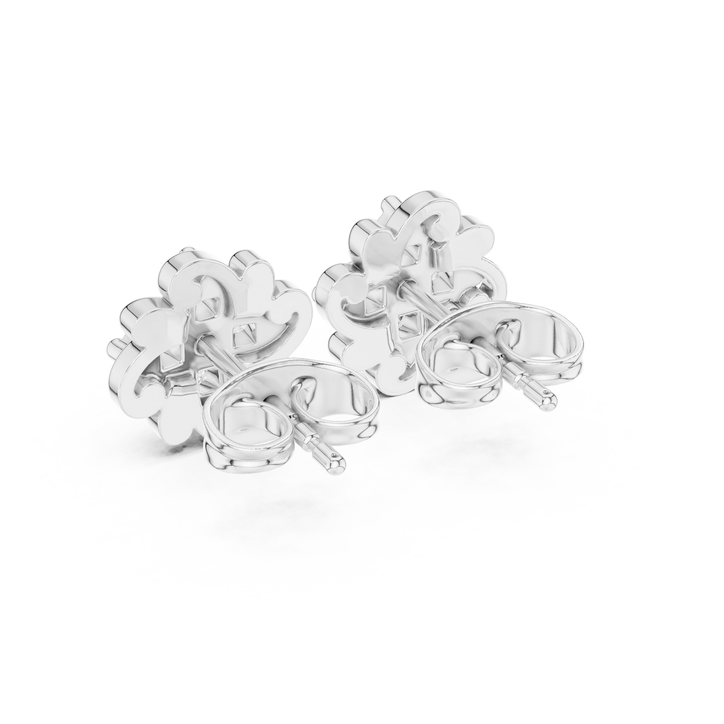 Minimalist Flower Earrings, CZ Floral Stud Earrings, Delicate Silver Studs, Simple Elegant Earrings, Gift for Mom