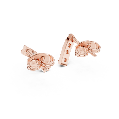 Curved Bar Diamond Stud Earrings, Minimalist Sparkle Ear Climbers,925 Sterling Silver, Silver Gold Plated , Everyday Dainty Earrings