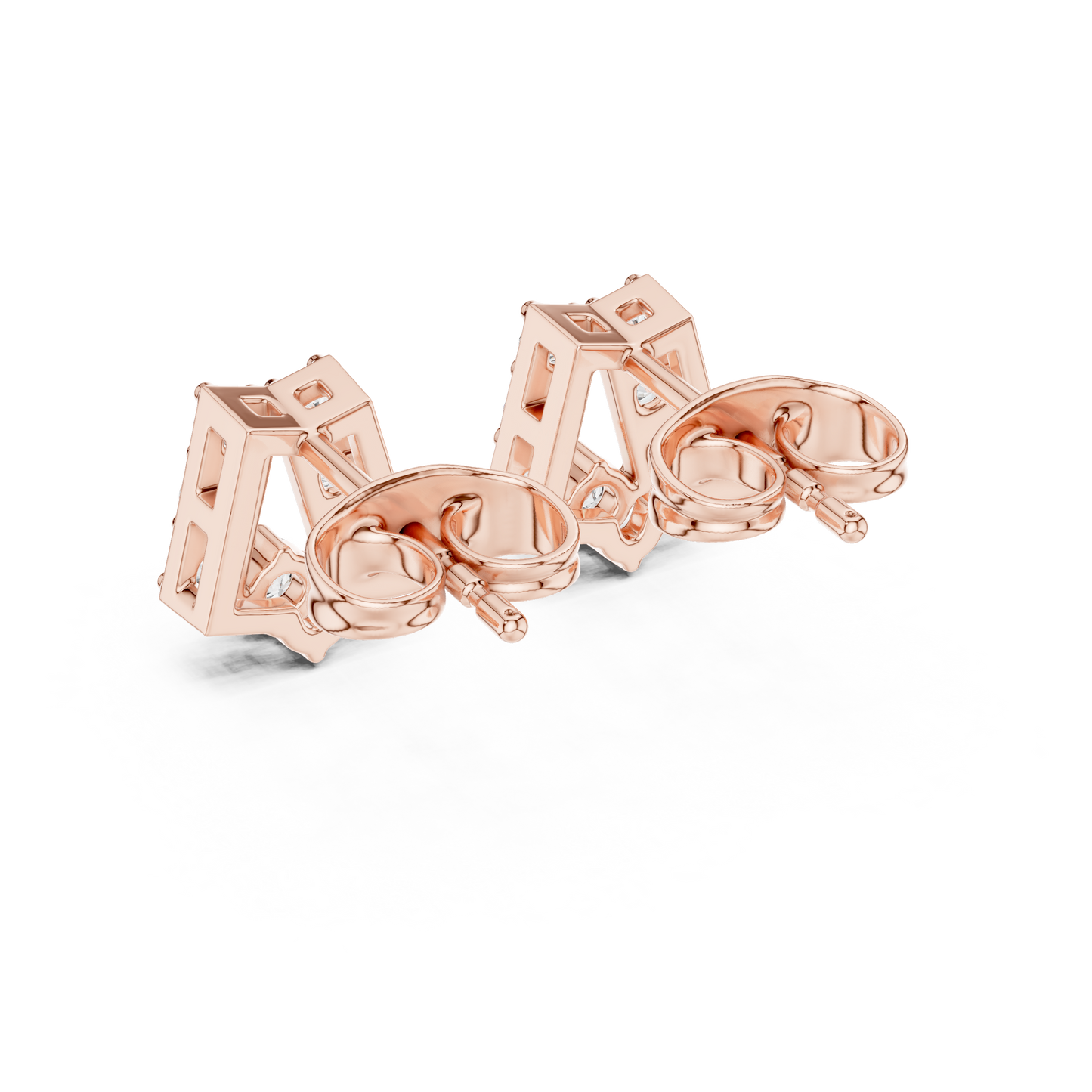 Personalized Diamond Letter Earrings, Initial A Studs, Elegant Everyday Silver Jewelry