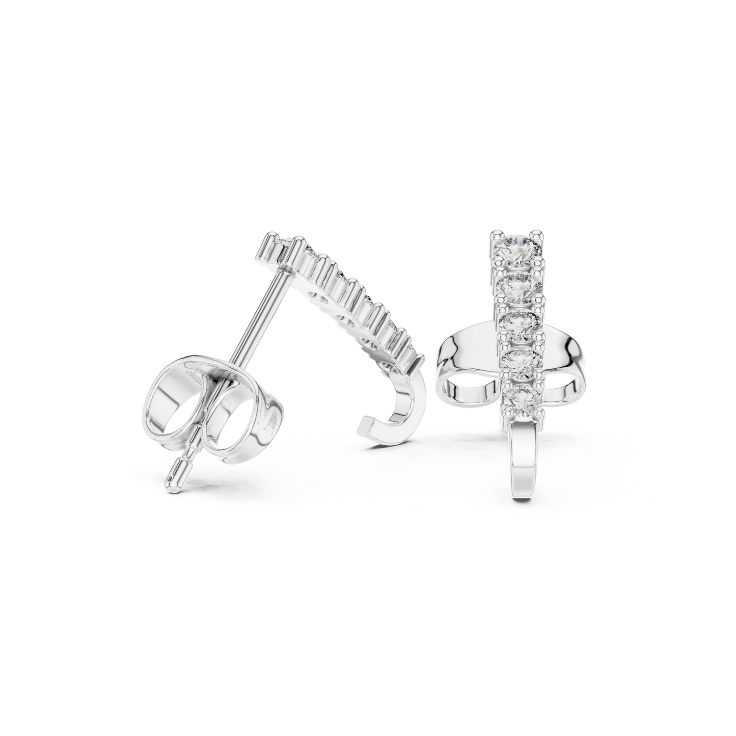 Stacking Hoop Earrings, Tiny Huggie Hoops with CZ, Cute Minimalist Ear Stack Jewelry