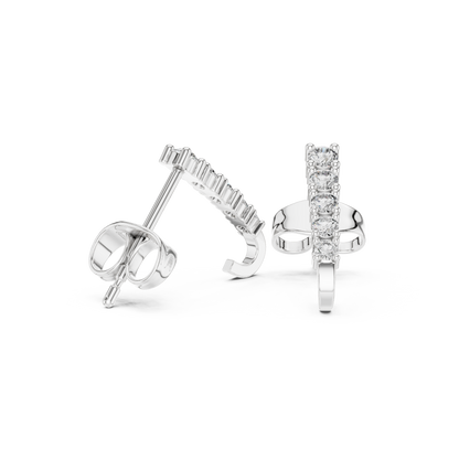 Stacking Hoop Earrings, Tiny Huggie Hoops with CZ, Cute Minimalist Ear Stack Jewelry