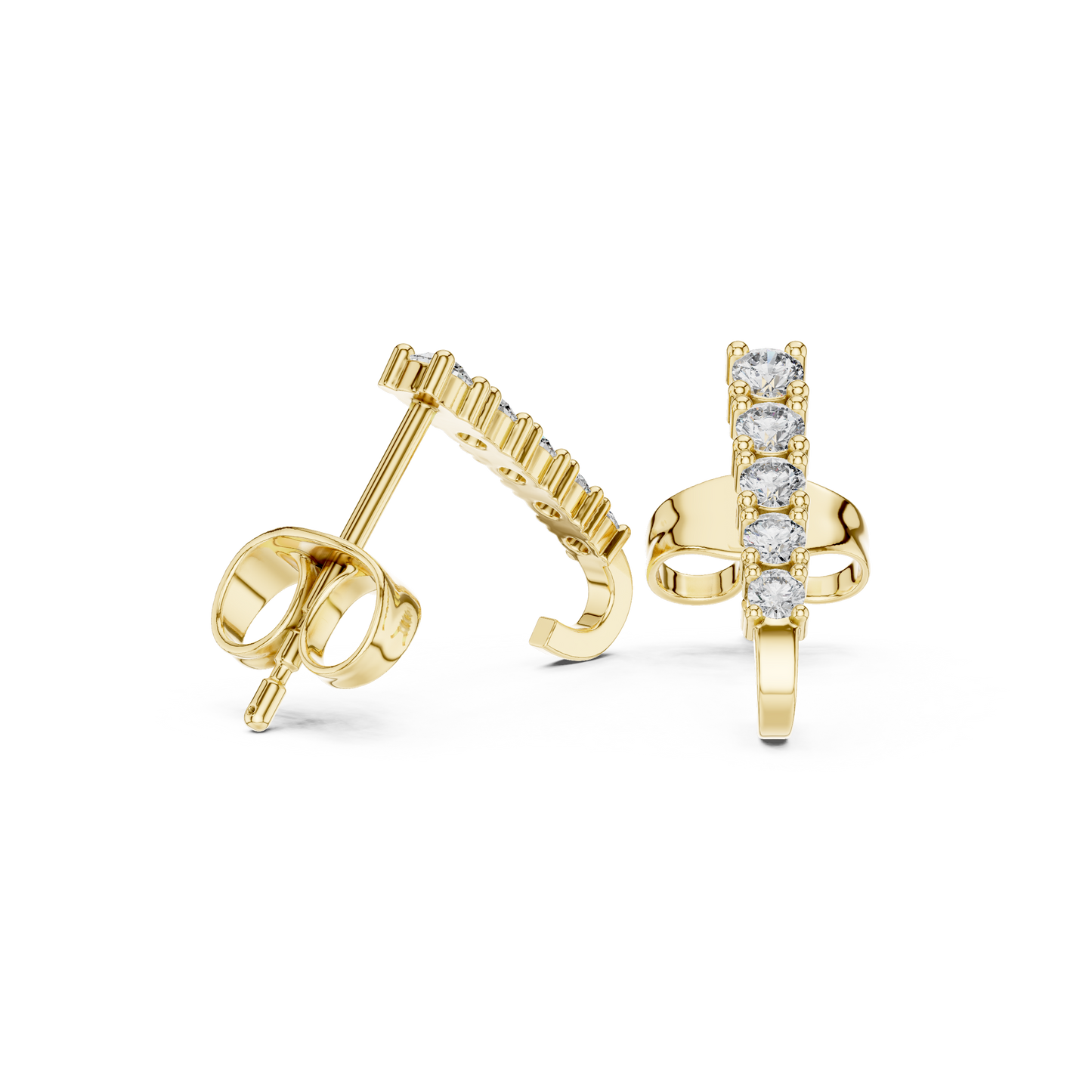 Stacking Hoop Earrings, Tiny Huggie Hoops with CZ, Cute Minimalist Ear Stack Jewelry