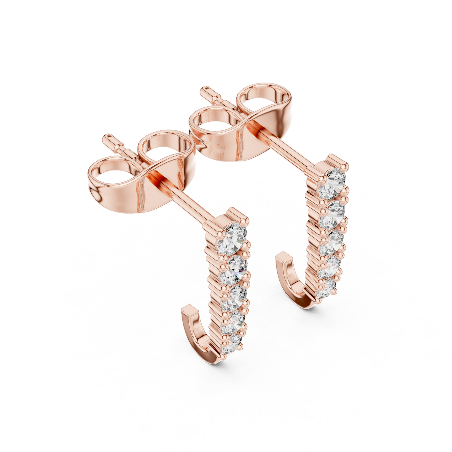 Stacking Hoop Earrings, Tiny Huggie Hoops with CZ, Cute Minimalist Ear Stack Jewelry