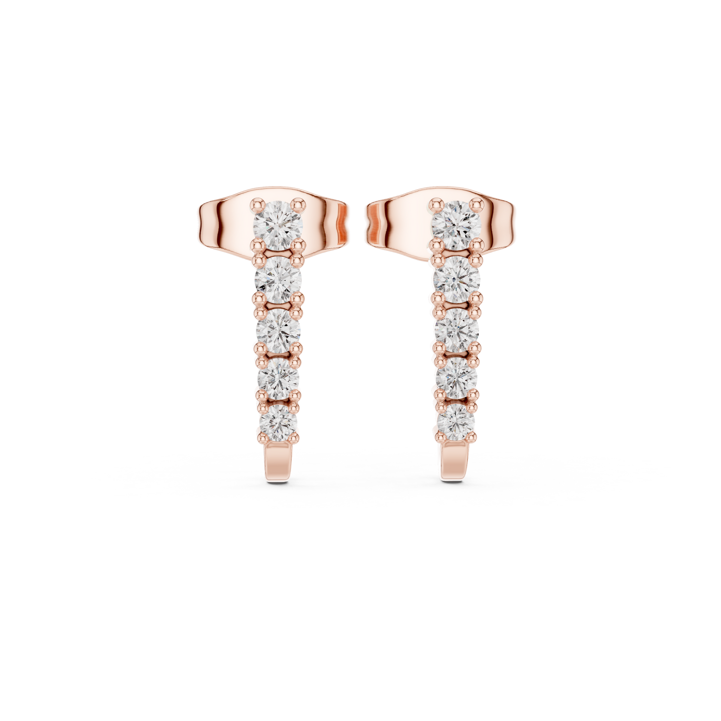 Stacking Hoop Earrings, Tiny Huggie Hoops with CZ, Cute Minimalist Ear Stack Jewelry